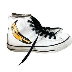 Converse Chuck Taylor Andy Warhol White Hi-Tops Women 9 / Men 7